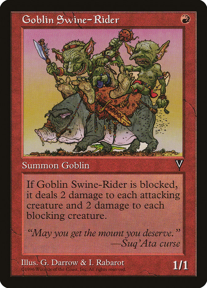 Goblin Swine-Rider [Visions] | Shuffle n Cut Hobbies & Games