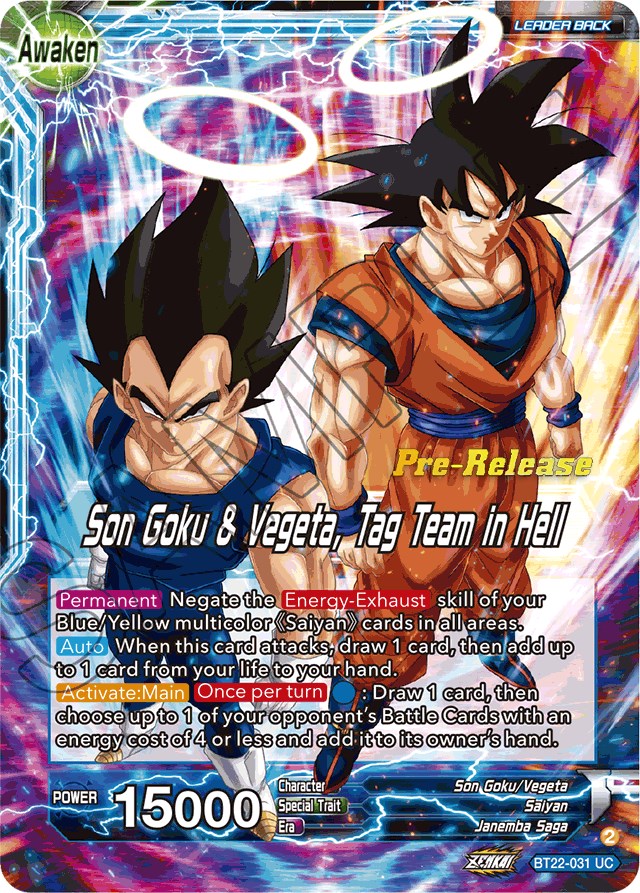 Son Goku // Son Goku & Vegeta, Tag Team in Hell (BT22-031) [Critical Blow Prerelease Promos] | Shuffle n Cut Hobbies & Games