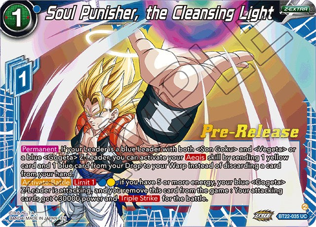 Soul Punisher, the Cleansing Light (BT22-035) [Critical Blow Prerelease Promos] | Shuffle n Cut Hobbies & Games