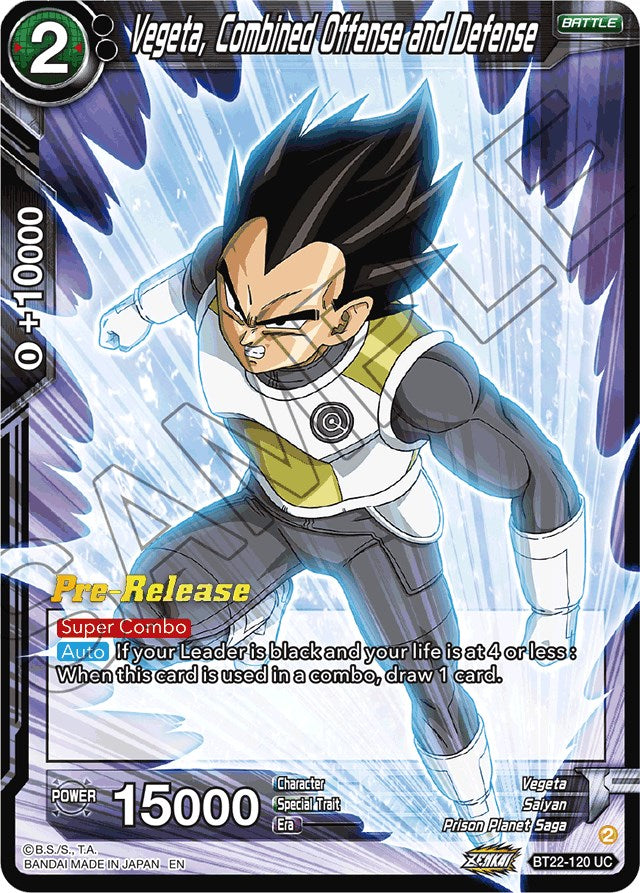 Vegeta, Combined Offense and Defense (BT22-120) [Critical Blow Prerelease Promos] | Shuffle n Cut Hobbies & Games