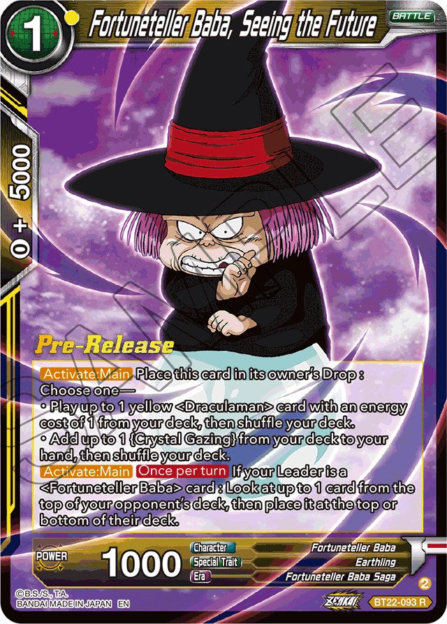 Fortuneteller Baba, Seeing the Future (BT22-093) [Critical Blow Prerelease Promos] | Shuffle n Cut Hobbies & Games