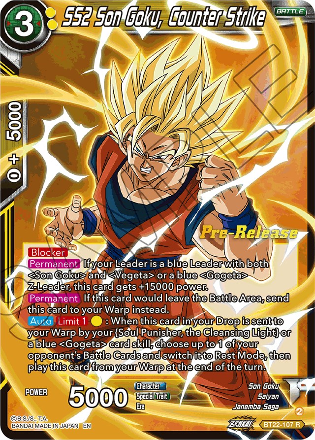 SS2 Son Goku, Counter Strike (BT22-107) [Critical Blow Prerelease Promos] | Shuffle n Cut Hobbies & Games