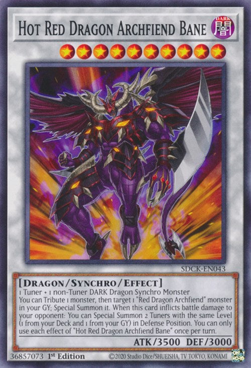 Hot Red Dragon Archfiend Bane [SDCK-EN043] Common | Shuffle n Cut Hobbies & Games