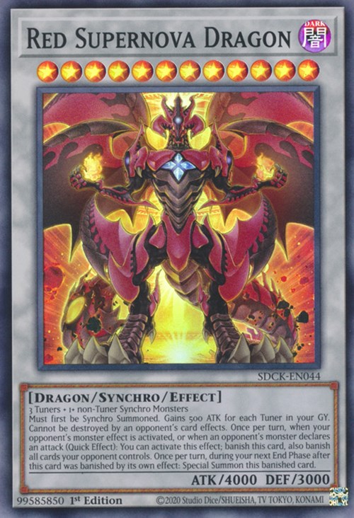 Red Supernova Dragon [SDCK-EN044] Super Rare | Shuffle n Cut Hobbies & Games