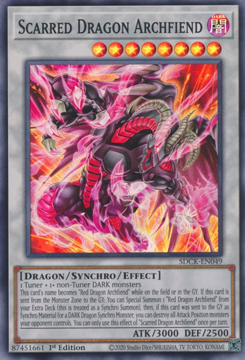 Scarred Dragon Archfiend [SDCK-EN049] Super Rare | Shuffle n Cut Hobbies & Games