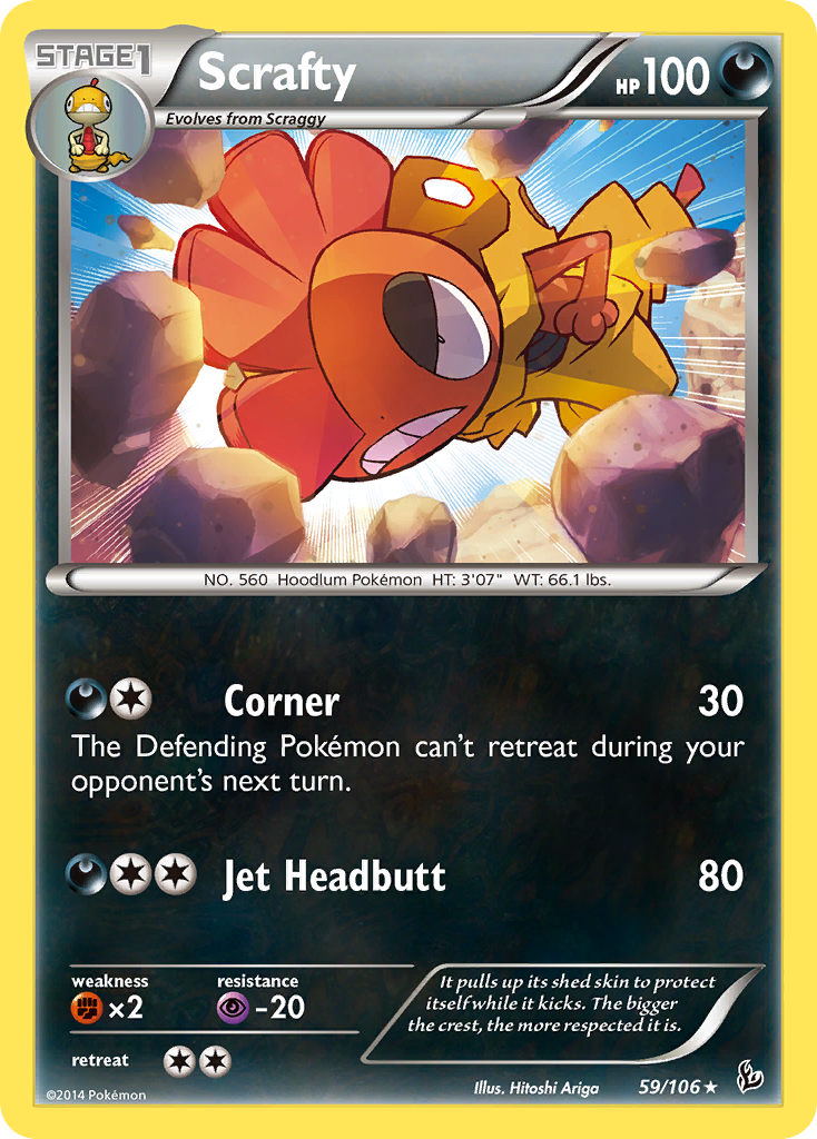 Scrafty (59/106) [XY: Flashfire] | Shuffle n Cut Hobbies & Games