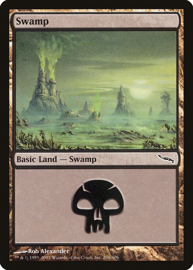 Swamp (296) [Mirrodin] | Shuffle n Cut Hobbies & Games