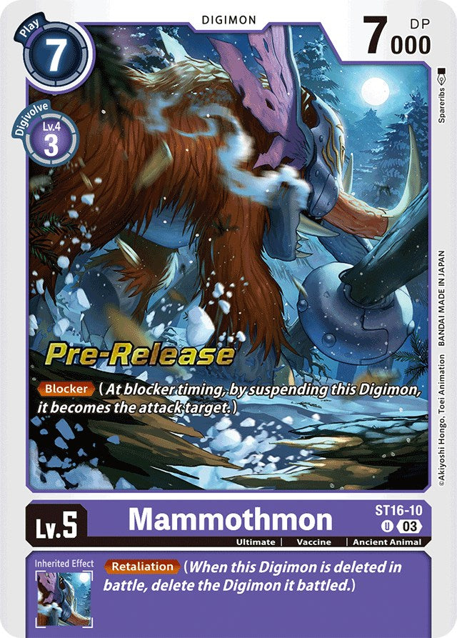 Mammothmon [ST16-10] [Starter Deck: Wolf of Friendship Pre-Release Cards] | Shuffle n Cut Hobbies & Games