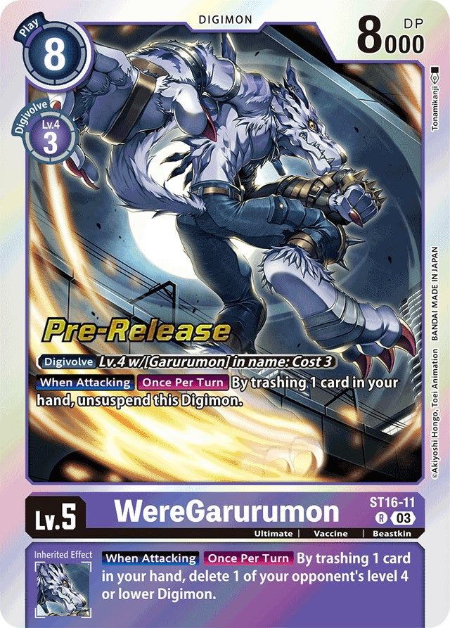 WereGarurumon [ST16-11] [Starter Deck: Wolf of Friendship Pre-Release Cards] | Shuffle n Cut Hobbies & Games