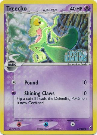 Treecko (68/100) (Delta Species) (Stamped) [EX: Crystal Guardians] | Shuffle n Cut Hobbies & Games