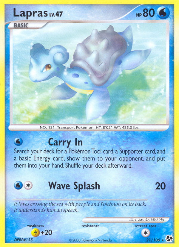 Lapras (21/106) [Diamond & Pearl: Great Encounters] | Shuffle n Cut Hobbies & Games