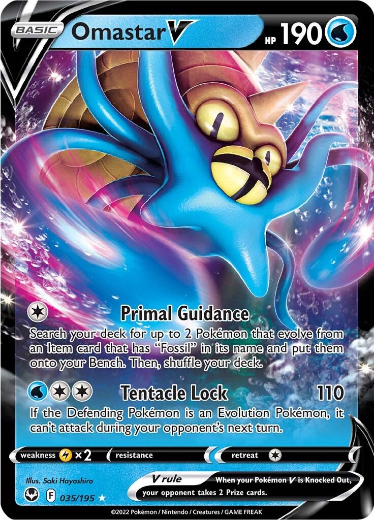 Omastar V (035/195) [Sword & Shield: Silver Tempest] | Shuffle n Cut Hobbies & Games