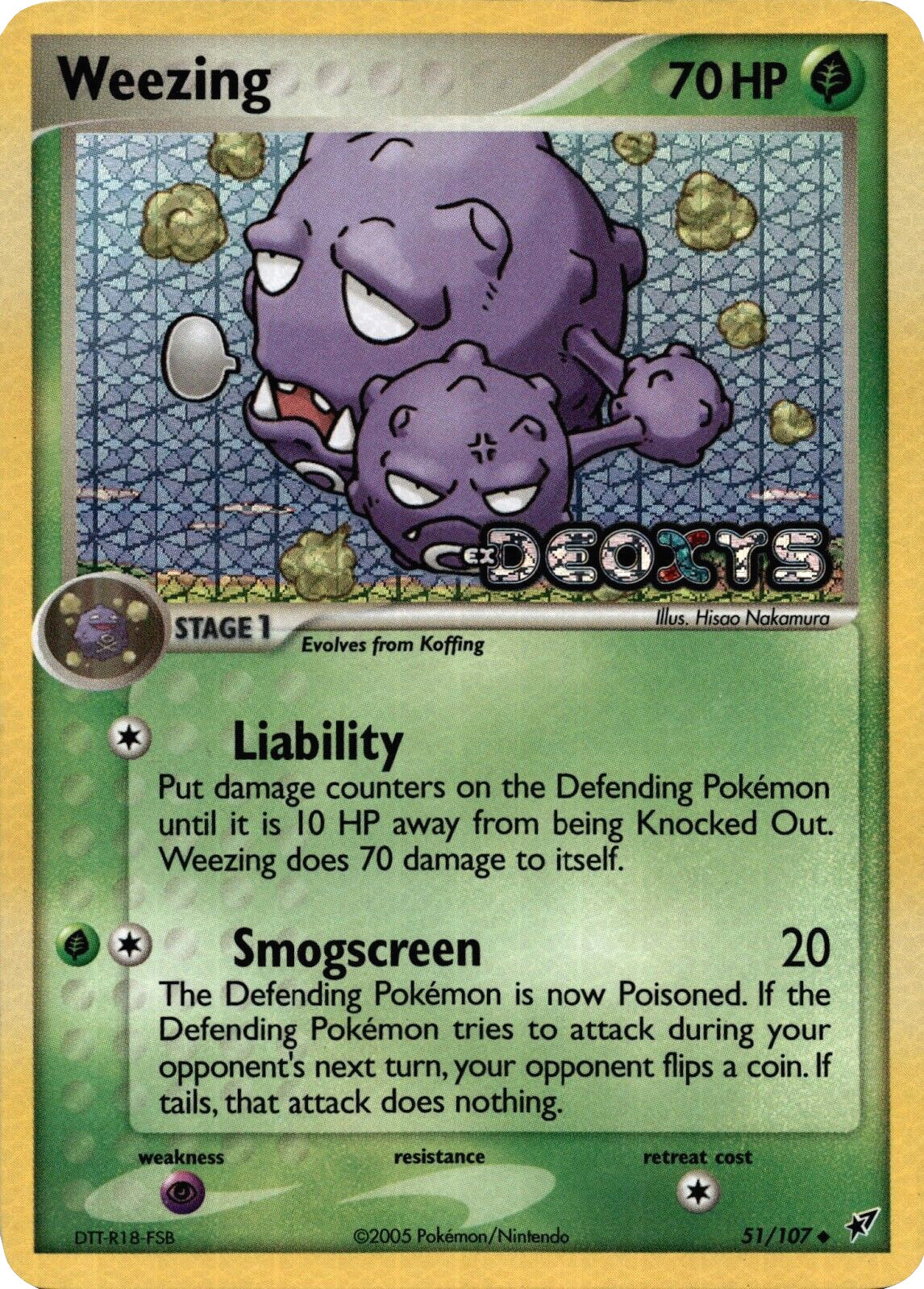 Weezing (51/107) (Stamped) [EX: Deoxys] | Shuffle n Cut Hobbies & Games