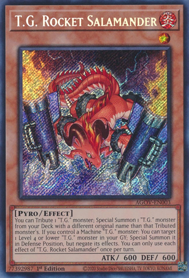 T.G. Rocket Salamander [AGOV-EN003] Secret Rare | Shuffle n Cut Hobbies & Games