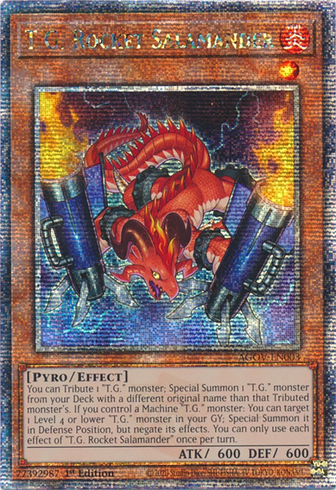 T.G. Rocket Salamander (Quarter Century Secret Rare) [AGOV-EN003] Quarter Century Secret Rare | Shuffle n Cut Hobbies & Games