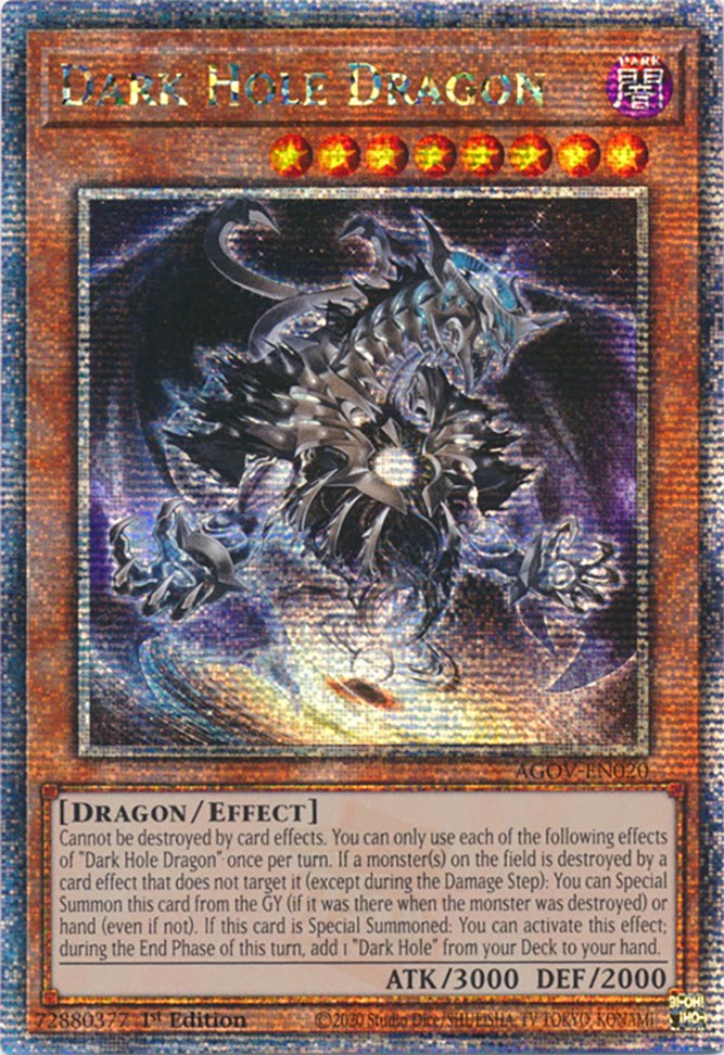 Dark Hole Dragon (Quarter Century Secret Rare) [AGOV-EN020] Quarter Century Secret Rare | Shuffle n Cut Hobbies & Games