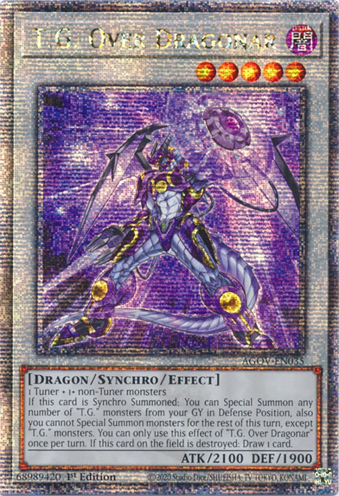 T.G. Over Dragonar (Quarter Century Secret Rare) [AGOV-EN035] Quarter Century Secret Rare | Shuffle n Cut Hobbies & Games