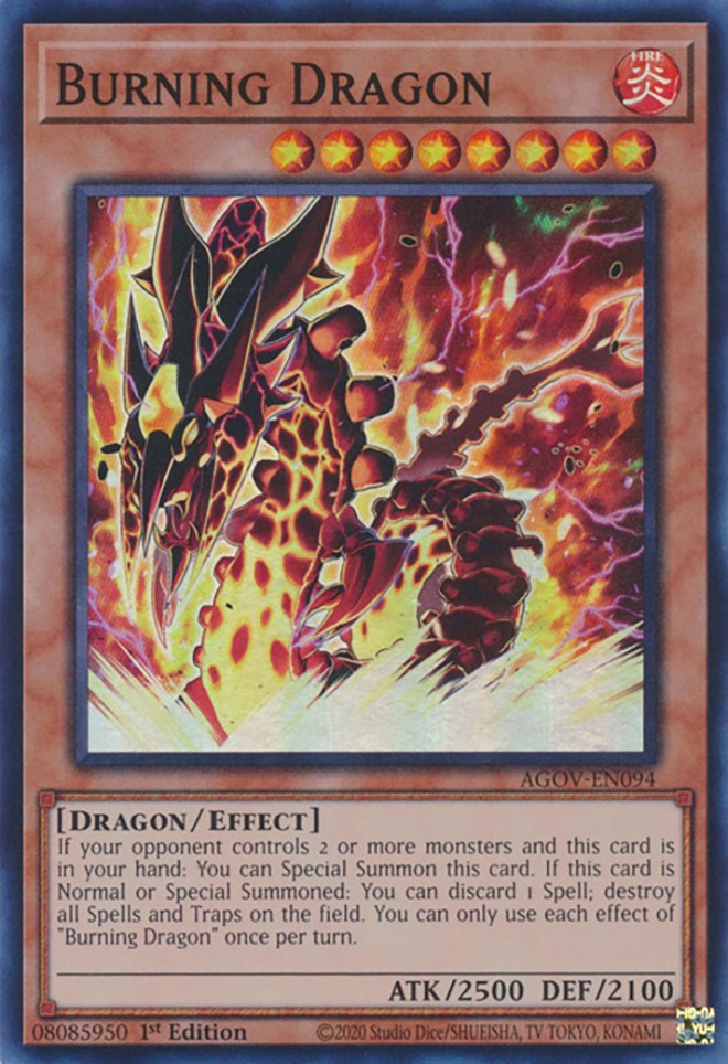 Burning Dragon [AGOV-EN094] Super Rare | Shuffle n Cut Hobbies & Games