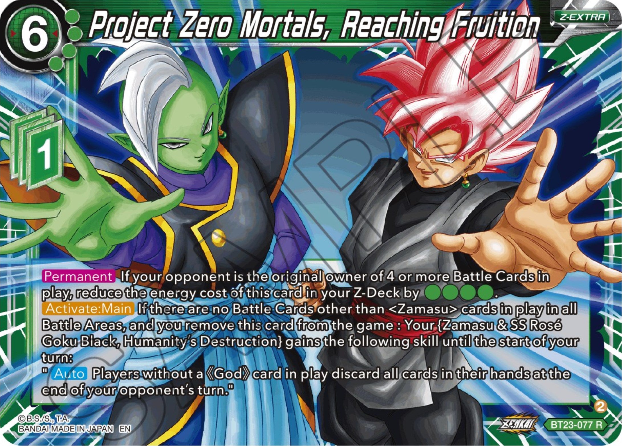 Project Zero Mortals, Reaching Fruition (BT23-077) [Perfect Combination] | Shuffle n Cut Hobbies & Games