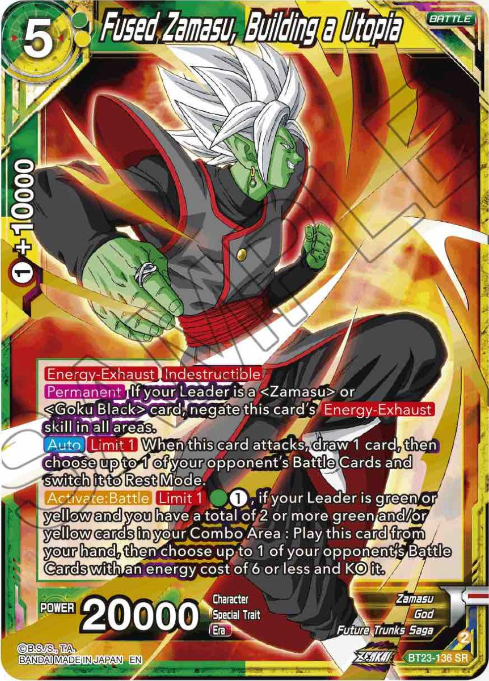 Fused Zamasu, Building a Utopia (BT23-136) [Perfect Combination] | Shuffle n Cut Hobbies & Games