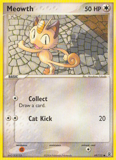 Meowth (69/112) [EX: FireRed & LeafGreen] | Shuffle n Cut Hobbies & Games