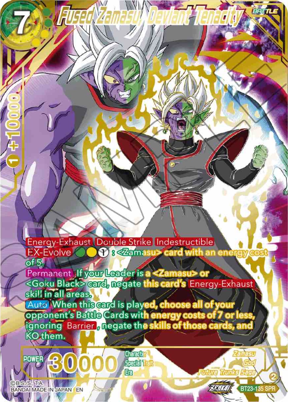 Fused Zamasu, Deviant Tenacity (SPR) (BT23-135) [Perfect Combination] | Shuffle n Cut Hobbies & Games