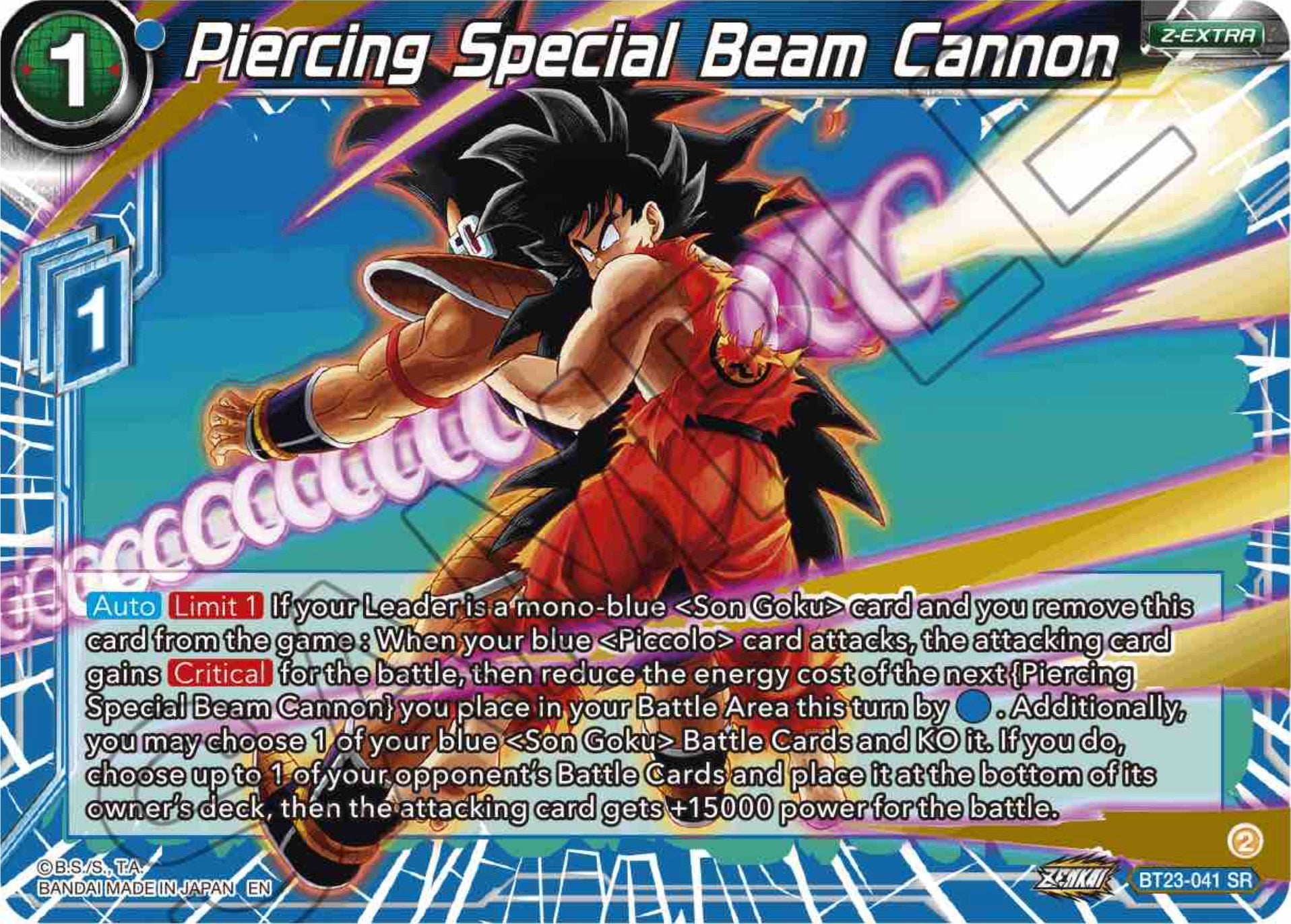 Piercing Special Beam Cannon (BT23-041) [Perfect Combination] | Shuffle n Cut Hobbies & Games
