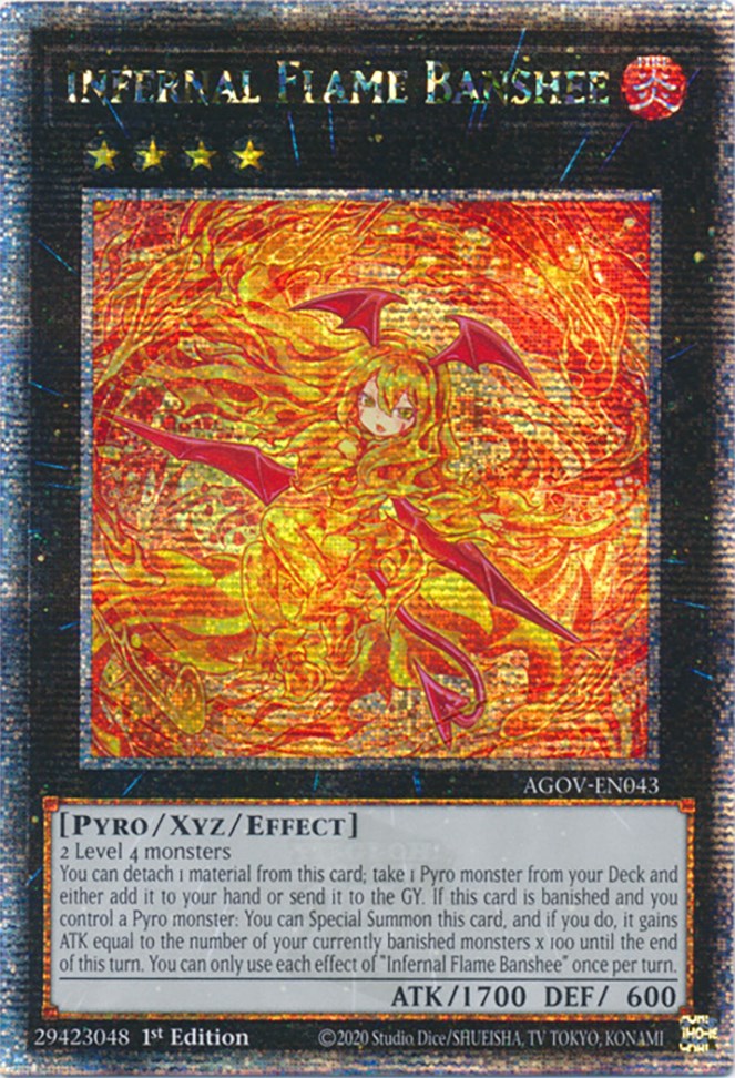 Infernal Flame Banshee (Quarter Century Secret Rare) [AGOV-EN043] Quarter Century Secret Rare | Shuffle n Cut Hobbies & Games