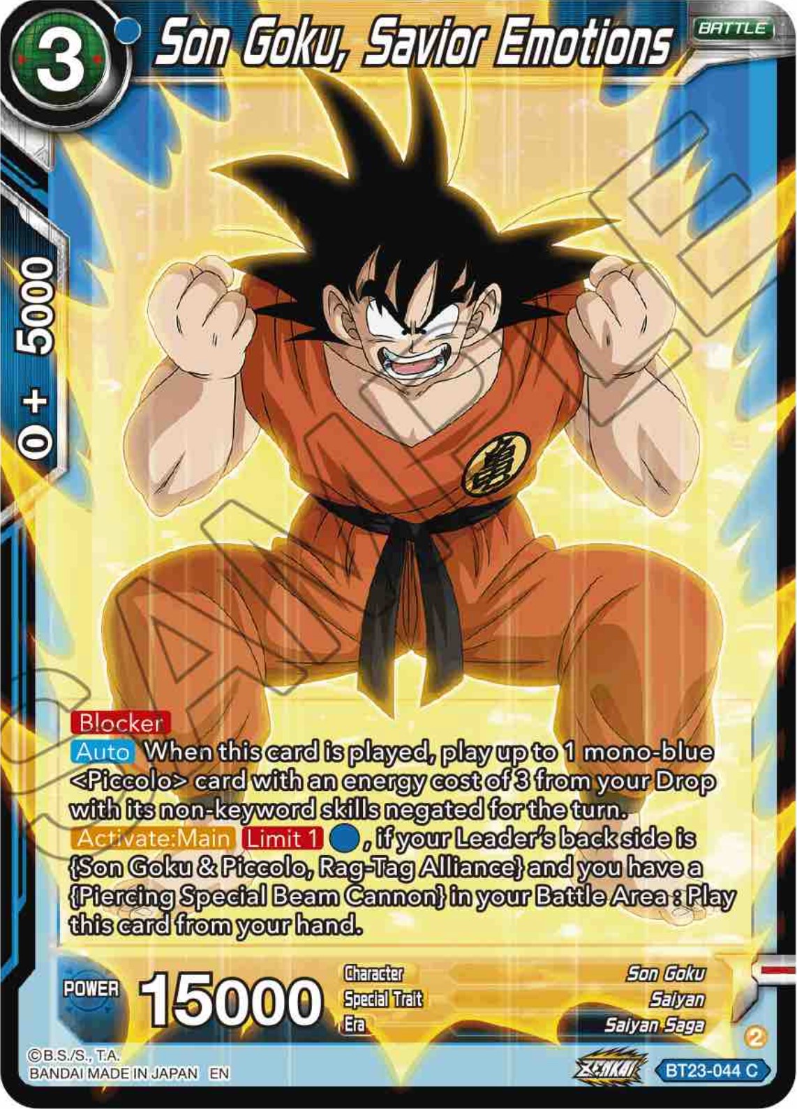 Son Goku, Savior Emotions (BT23-044) [Perfect Combination] | Shuffle n Cut Hobbies & Games