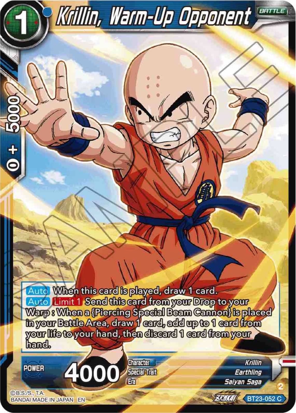 Krillin, Warm-Up Opponent (BT23-052) [Perfect Combination] | Shuffle n Cut Hobbies & Games