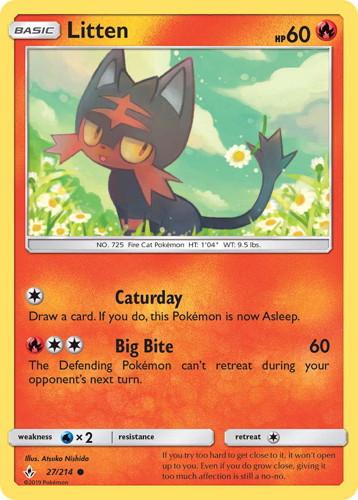 Litten (27/214) [Sun & Moon: Unbroken Bonds] | Shuffle n Cut Hobbies & Games