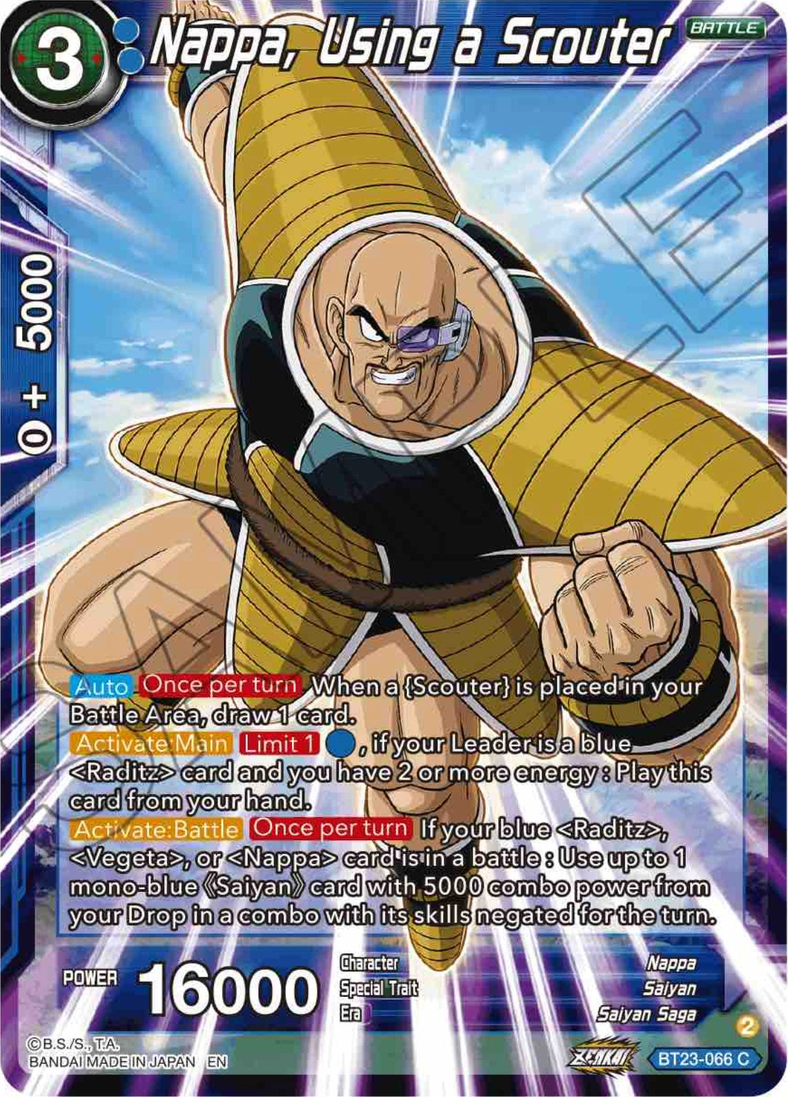 Nappa, Using a Scouter (BT23-066) [Perfect Combination] | Shuffle n Cut Hobbies & Games