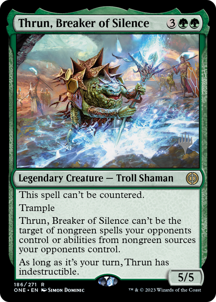 Thrun, Breaker of Silence (Promo Pack) [Phyrexia: All Will Be One Promos] | Shuffle n Cut Hobbies & Games