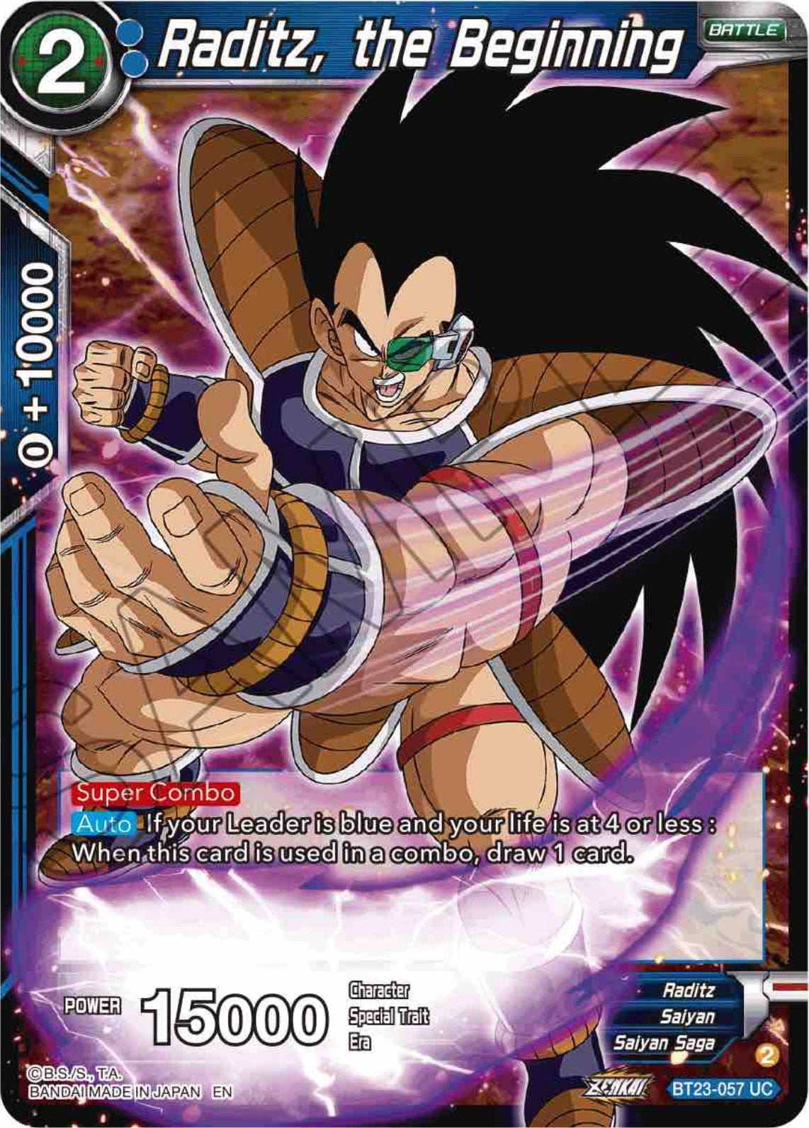 Raditz, the Beginning (BT23-057) [Perfect Combination] | Shuffle n Cut Hobbies & Games