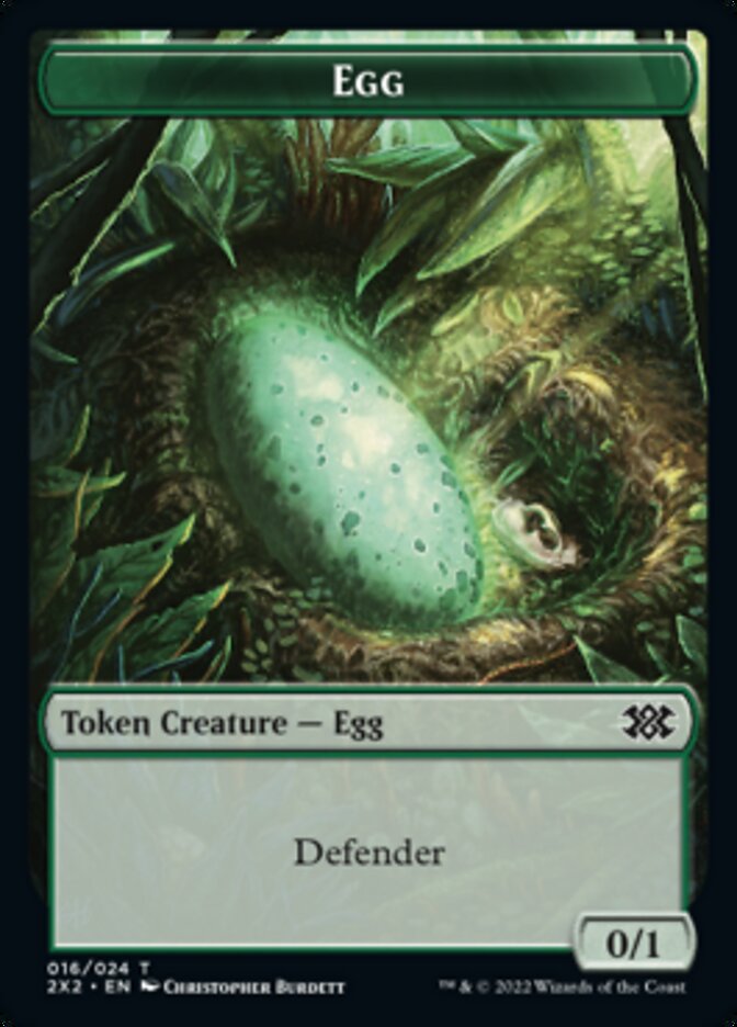 Egg // Soldier Double-Sided Token [Double Masters 2022 Tokens] | Shuffle n Cut Hobbies & Games