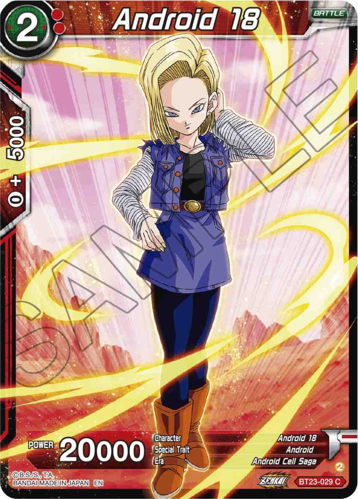 Android 18 (BT23-029) [Perfect Combination] | Shuffle n Cut Hobbies & Games