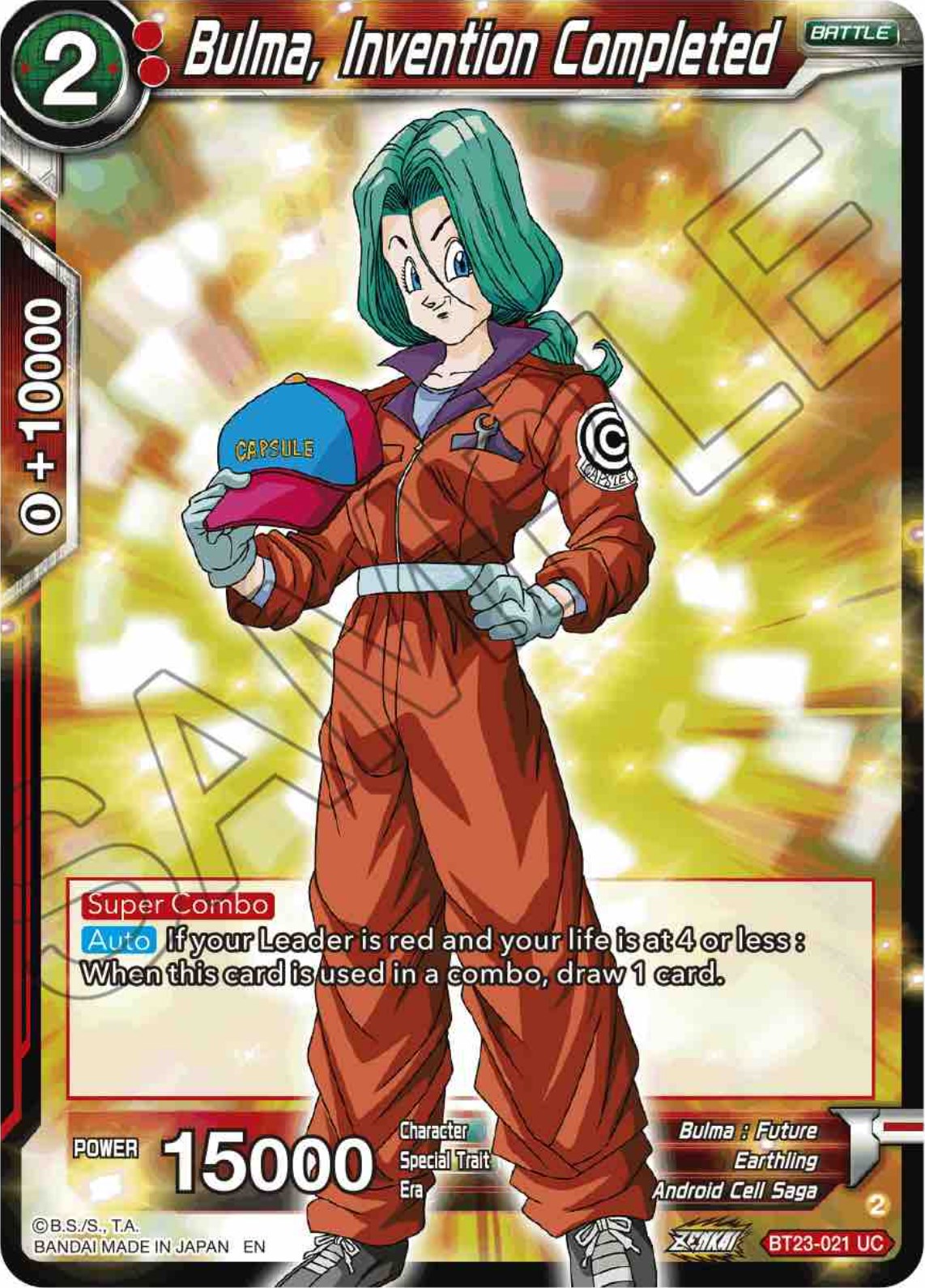 Bulma, Invention Completed (BT23-021) [Perfect Combination] | Shuffle n Cut Hobbies & Games