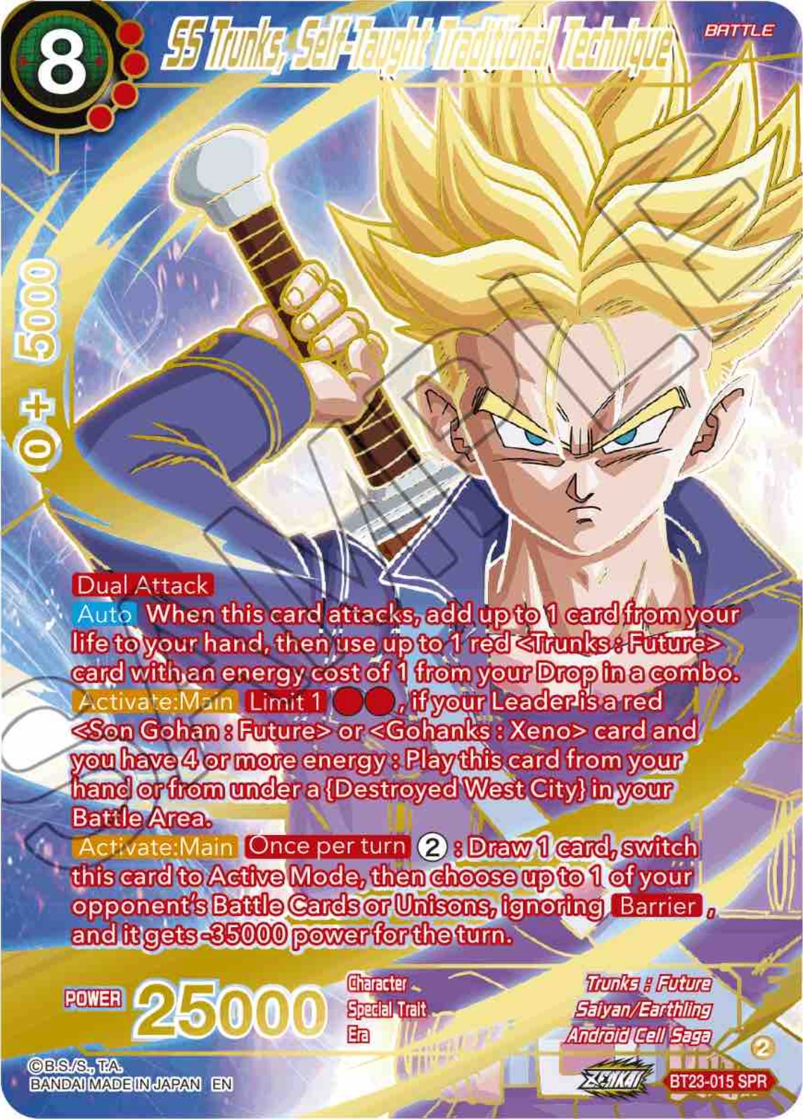 SS Trunks, Self-Taught Traditional Technique (SPR) (BT23-015) [Perfect Combination] | Shuffle n Cut Hobbies & Games