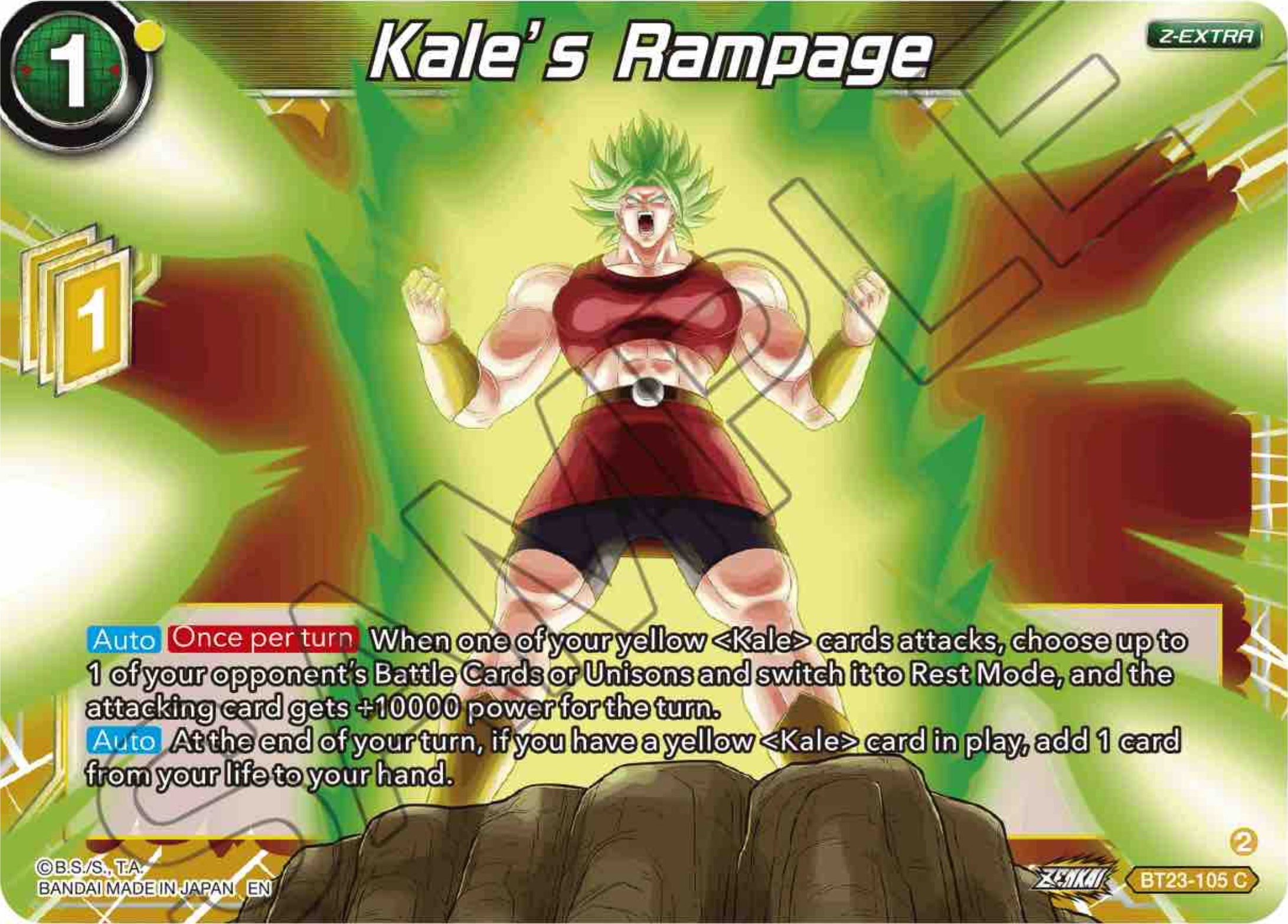 Kale's Rampage (BT23-105) [Perfect Combination] | Shuffle n Cut Hobbies & Games