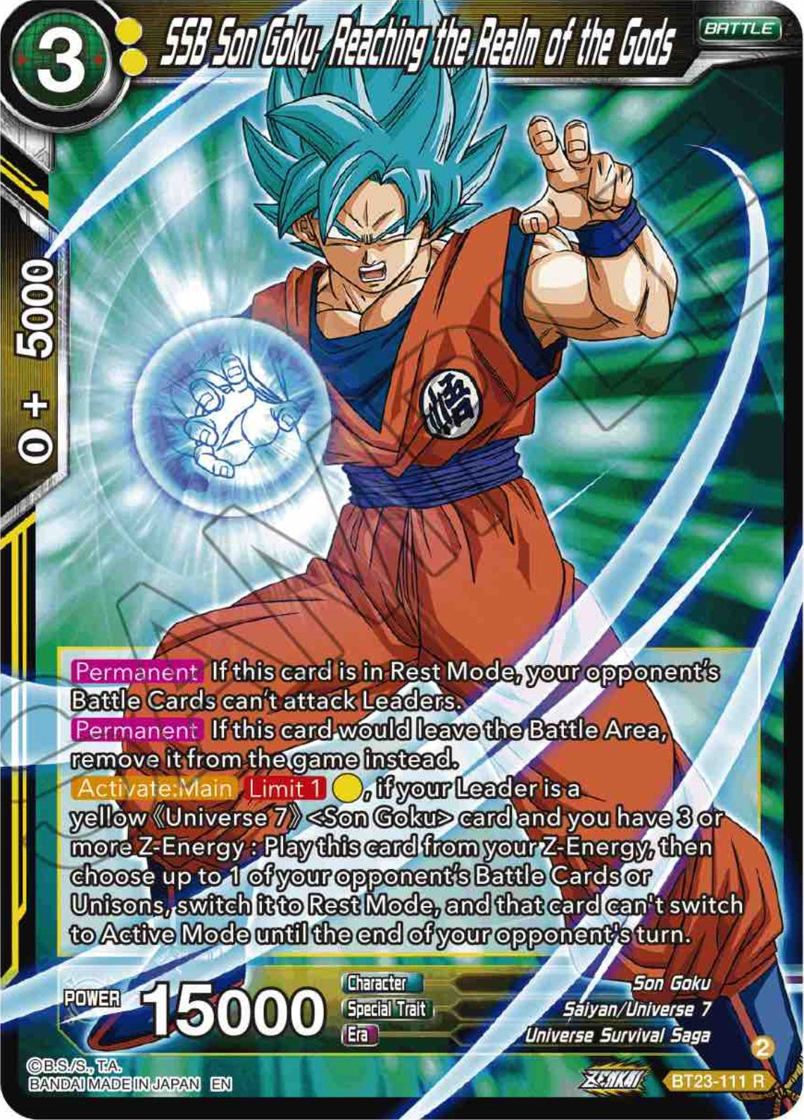 SSB Son Goku, Reaching the Realm of the Gods (BT23-111) [Perfect Combination] | Shuffle n Cut Hobbies & Games