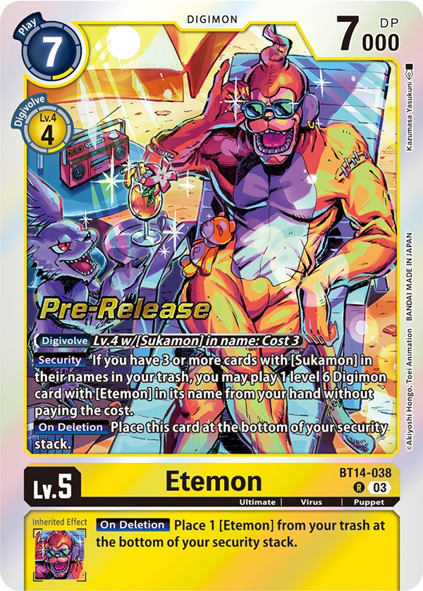 Etemon [BT14-038] [Blast Ace Pre-Release Cards] | Shuffle n Cut Hobbies & Games