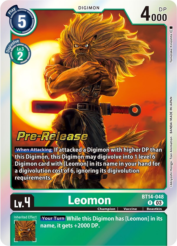 Leomon [BT14-048] [Blast Ace Pre-Release Cards] | Shuffle n Cut Hobbies & Games