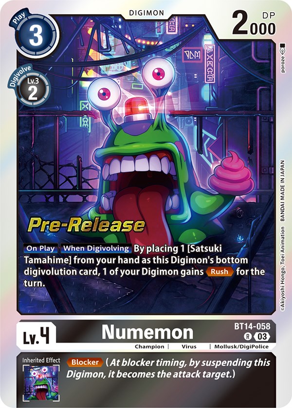 Numemon [BT14-058] [Blast Ace Pre-Release Cards] | Shuffle n Cut Hobbies & Games