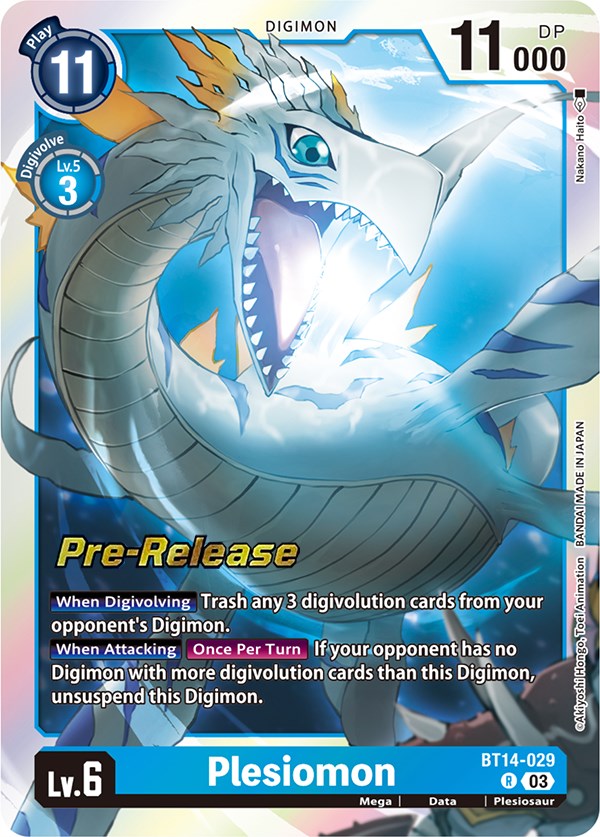 Plesiomon [BT14-029] [Blast Ace Pre-Release Cards] | Shuffle n Cut Hobbies & Games