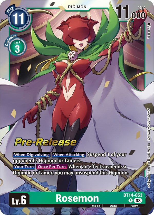 Rosemon [BT14-053] [Blast Ace Pre-Release Cards] | Shuffle n Cut Hobbies & Games