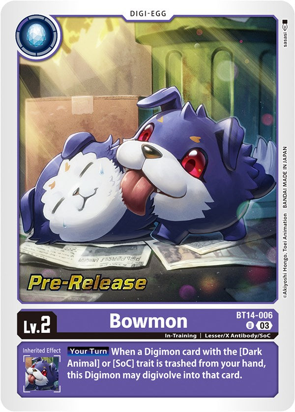 Bowmon [BT14-006] [Blast Ace Pre-Release Cards] | Shuffle n Cut Hobbies & Games