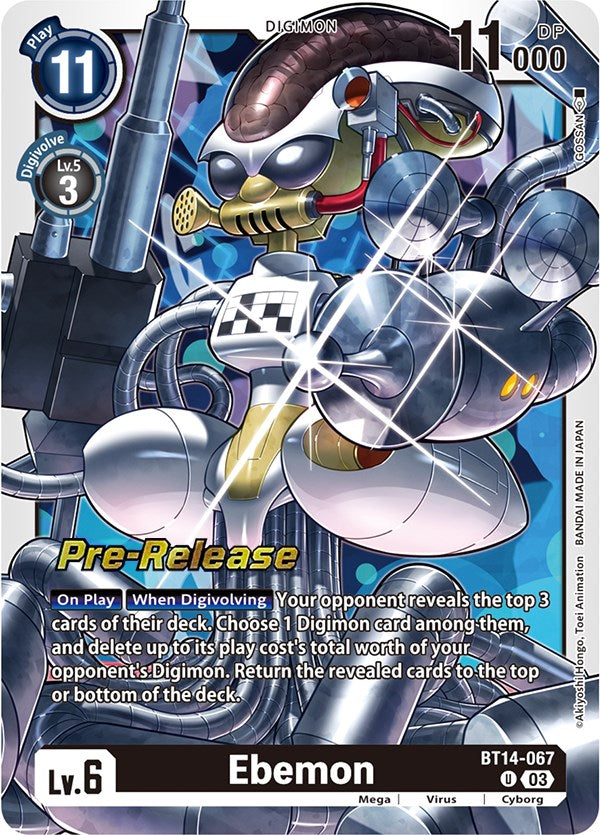 Ebemon [BT14-067] [Blast Ace Pre-Release Cards] | Shuffle n Cut Hobbies & Games