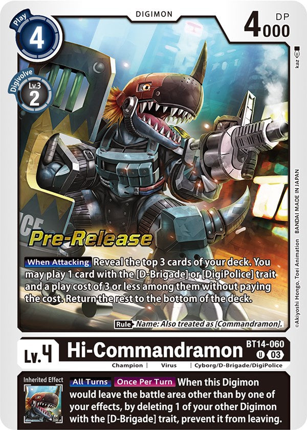 Hi-Commandramon [BT14-060] [Blast Ace Pre-Release Cards] | Shuffle n Cut Hobbies & Games