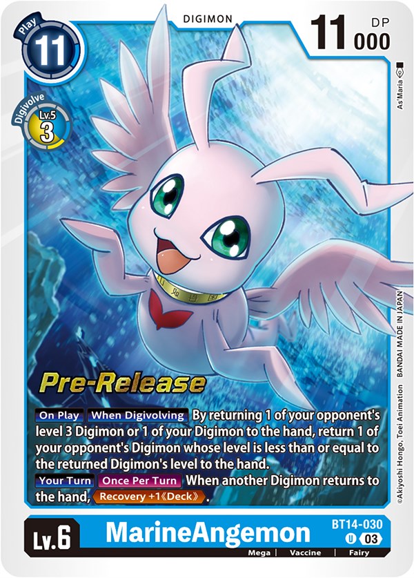 MarineAngemon [BT14-030] [Blast Ace Pre-Release Cards] | Shuffle n Cut Hobbies & Games