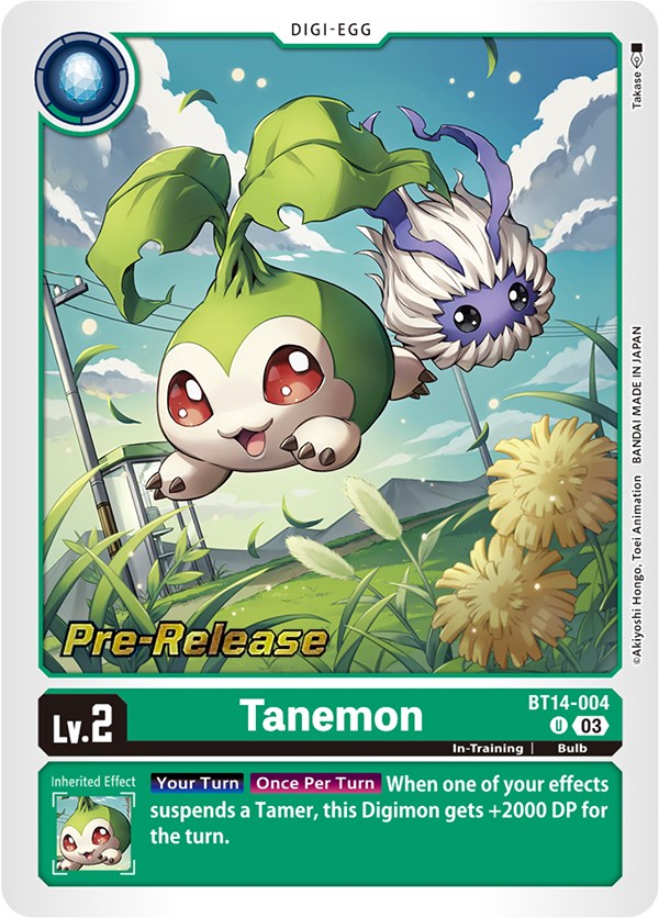 Tanemon [BT14-004] [Blast Ace Pre-Release Cards] | Shuffle n Cut Hobbies & Games